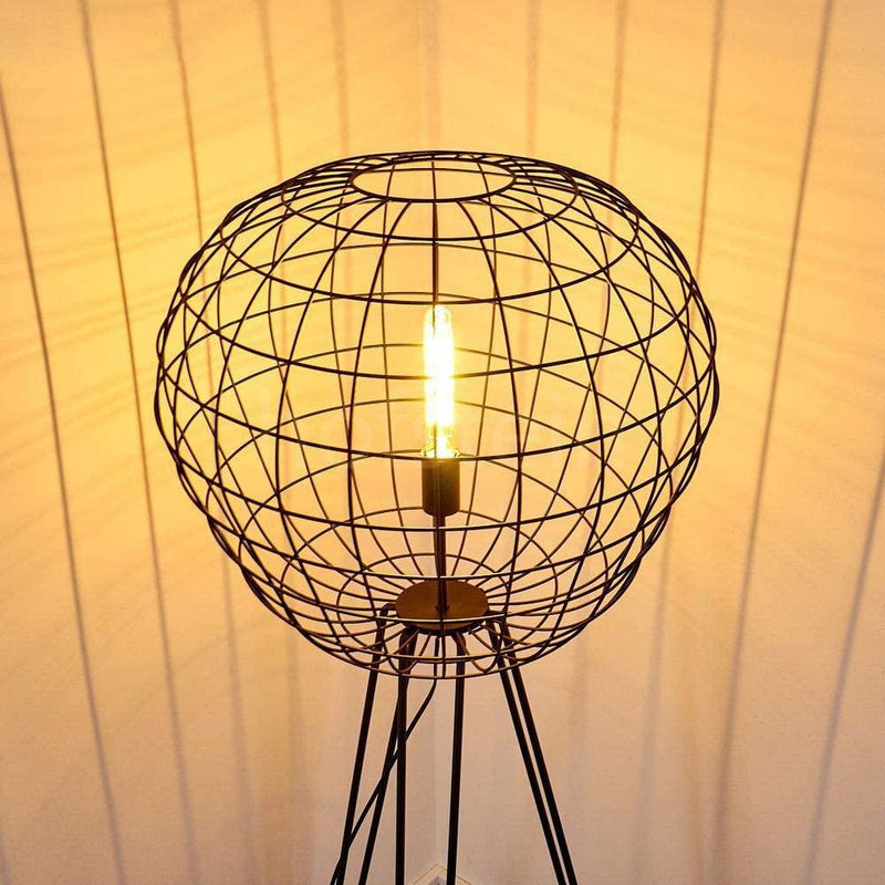 Lampadaire Trepied Industriel Cage à Oiseaux - V2 | Mon Luminaire Industriel