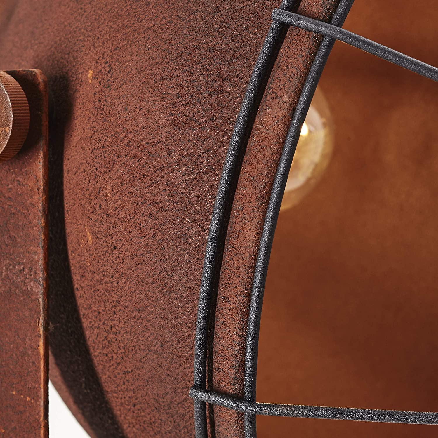 Lampadaire Trepied Industriel Aspect Rouille