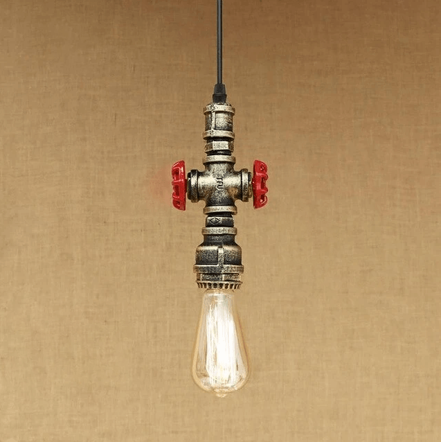 Suspension Industrielle Robinet Double Gold