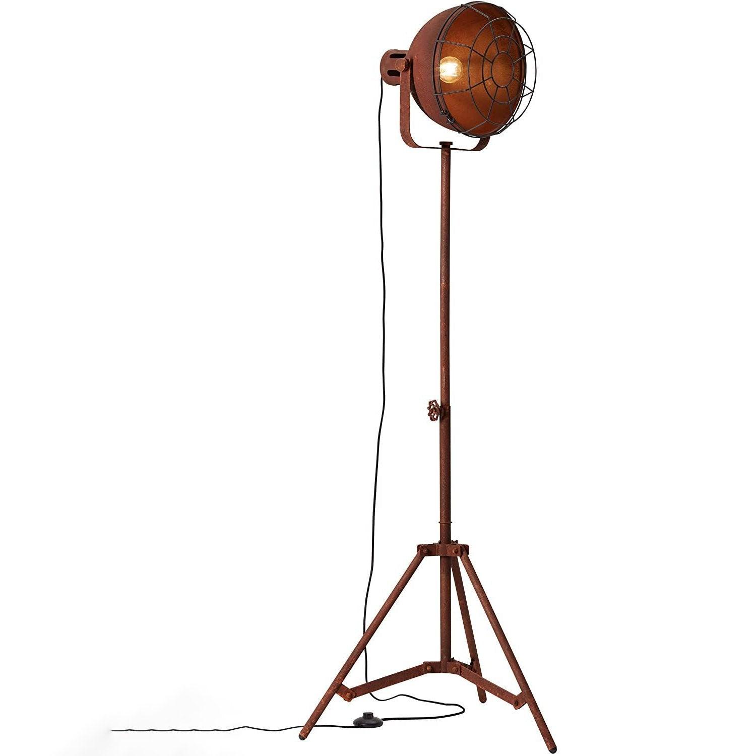 Lampadaire Cinema Industriel Aspect Rouille | Mon Luminaire Industriel