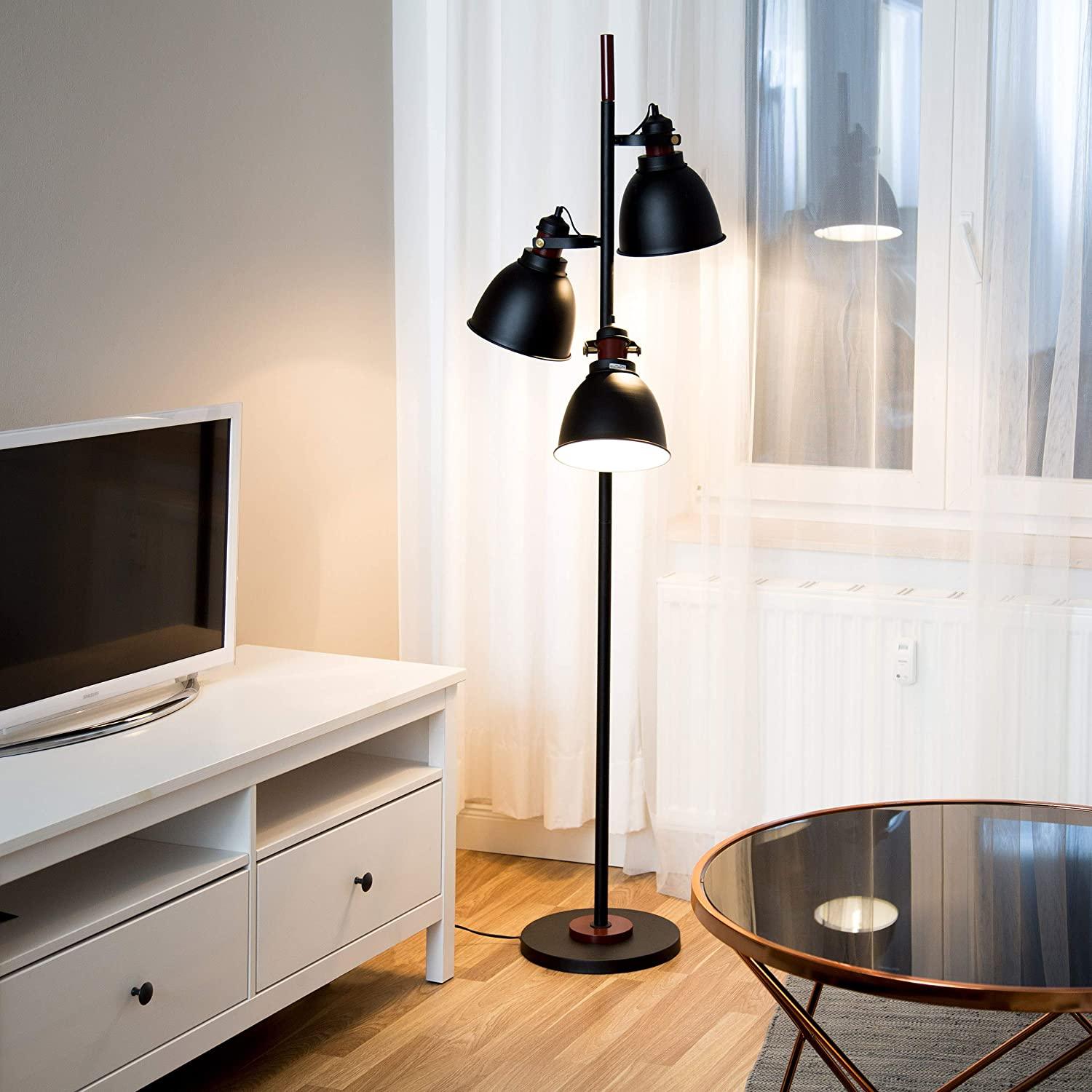 Lampadaire Industriel Noir 3 Spots XL | Mon Luminaire Industriel