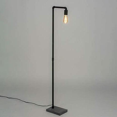 Lampadaire Industriel Noir Tuyaux de Plomberie | Mon Luminaire Industriel