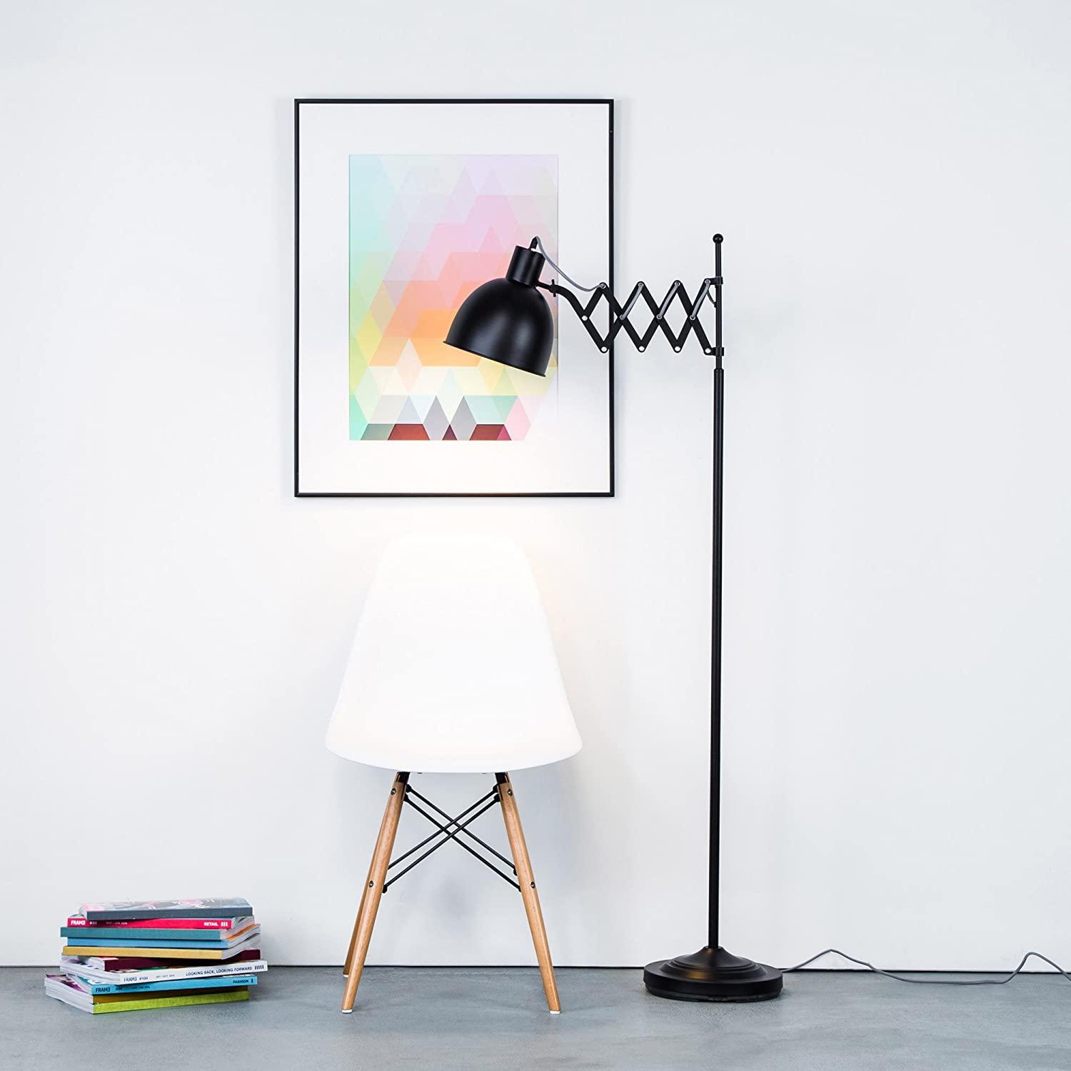 Lampadaire Industriel Noir Vintage Accordéon | Mon Luminaire Industriel