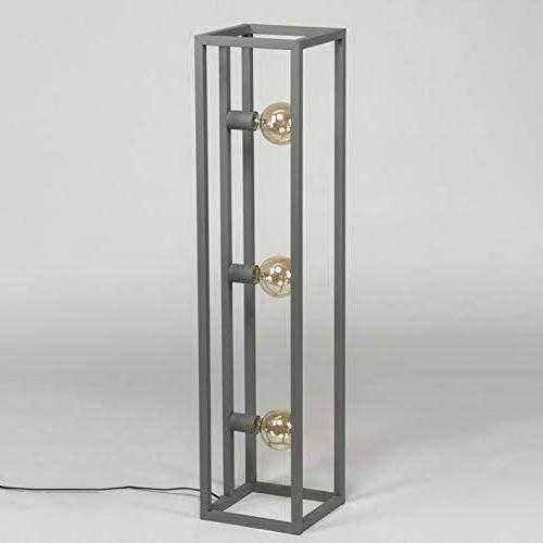 Lampadaire Salon Industriel Gris Triple | Mon Luminaire Industriel