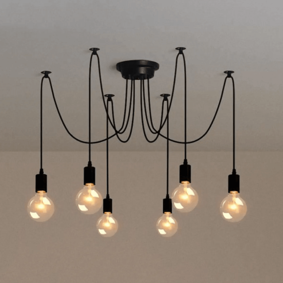 Lustre Araignée 6 Ampoules | Mon Luminaire Industriel