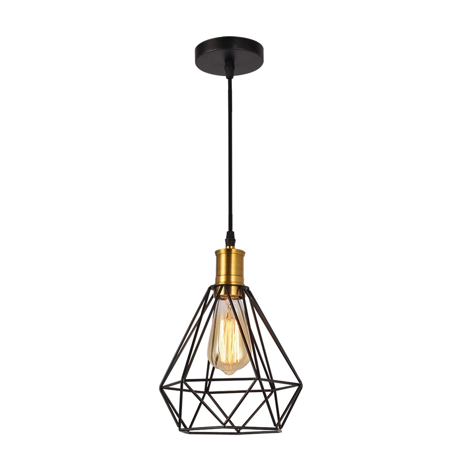 suspension cage forme diamant