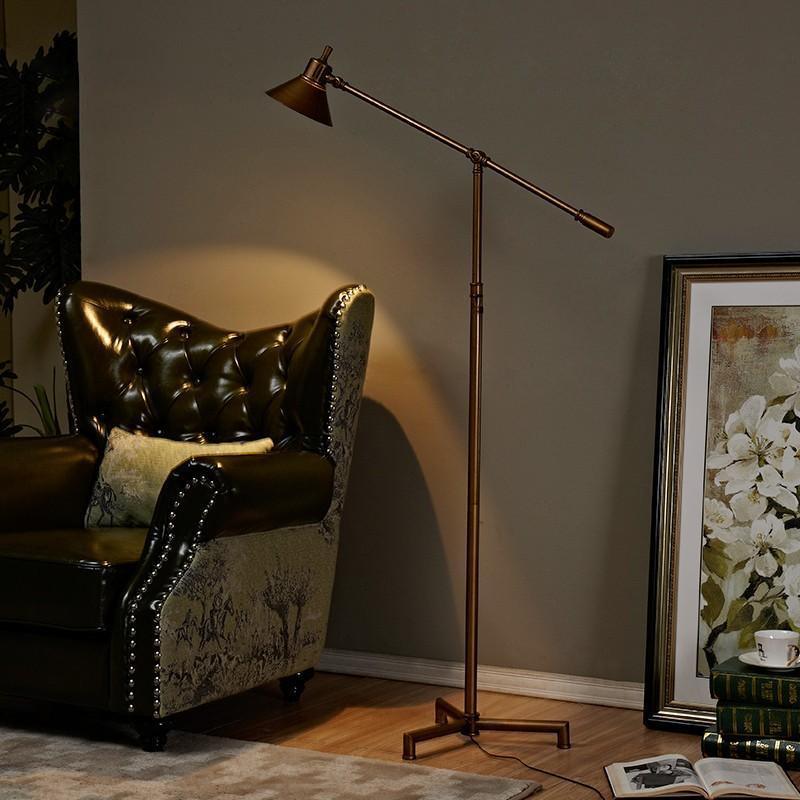 Lampadaire Cuivre Salon Industriel