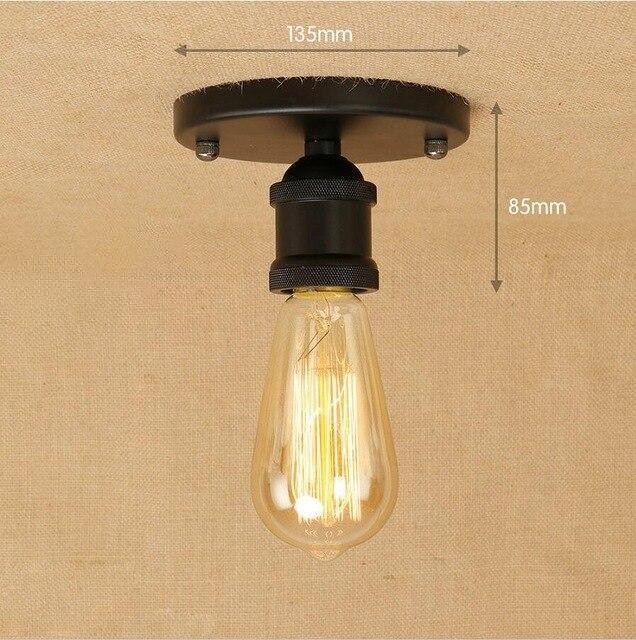 Petit Plafonnier Industriel couleur Noire