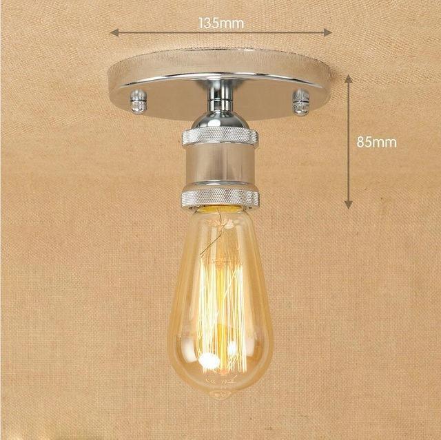 Petit Plafonnier Industriel Acier Poli