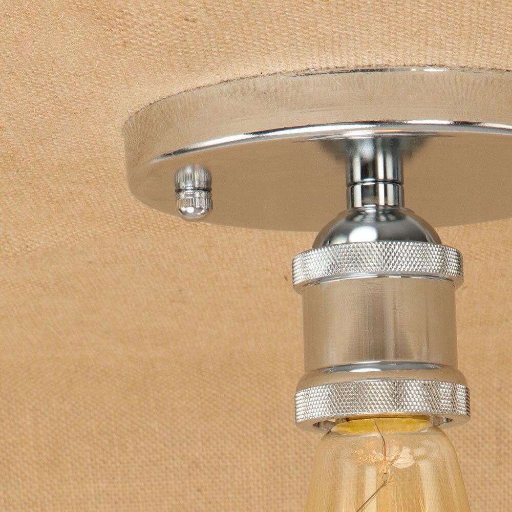 Petit Plafonnier Industriel Acier Poli