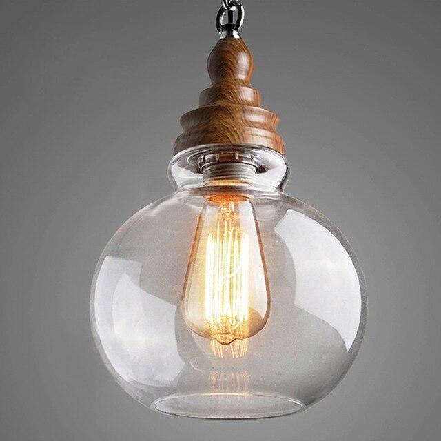 Suspension Industrielle Verre et Bois 1910