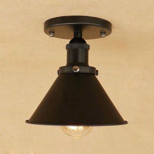 Plafonnier Industriel Vintage 1940 Noir