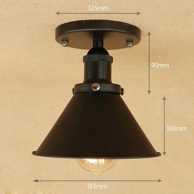 Plafonnier Industriel Vintage 1940 - Noir