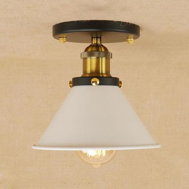 Plafonnier Industriel Vintage 1940 Blanc