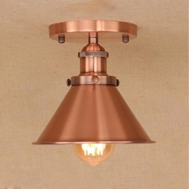 Plafonnier Industriel Vintage 1940 - Bronze