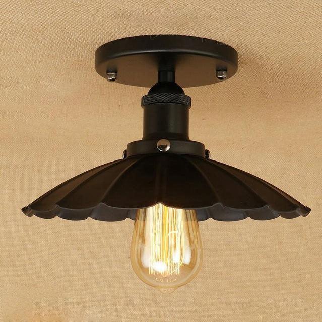 Plafonnier Industriel Vintage 1880 Noir