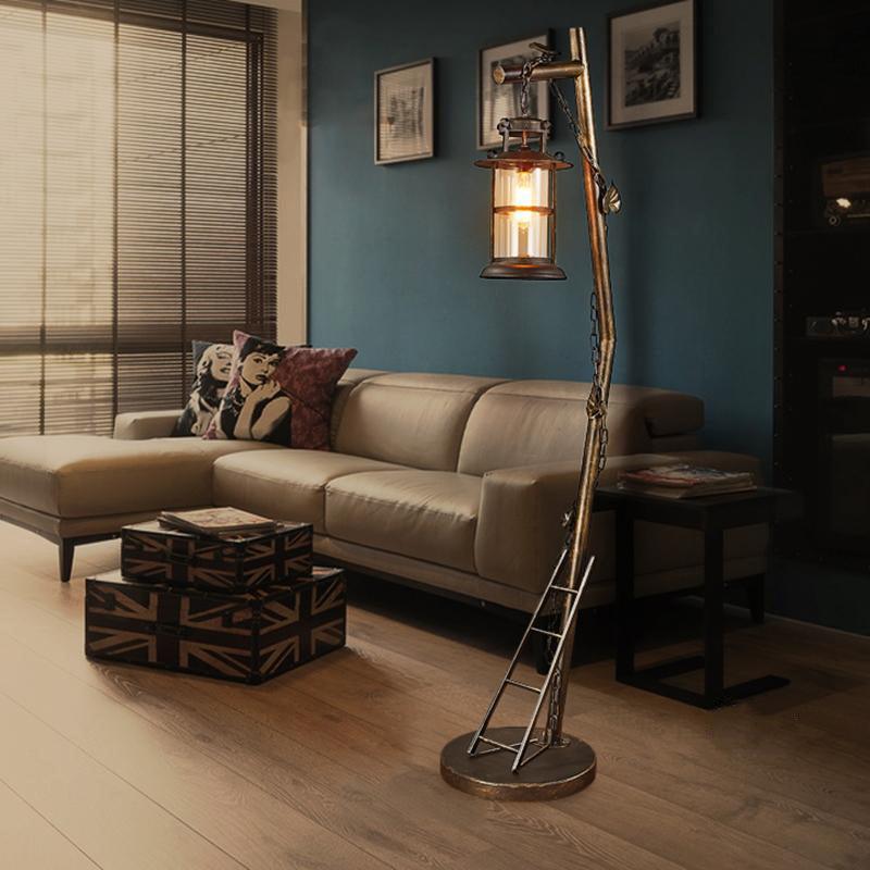 Lampadaire Salon Industriel Lanterne