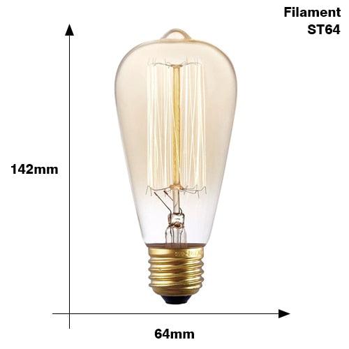 Vintage Hemp Rope Pendant Lamp Base E27 1m 1.5m 2m 2.5m 3m 85-265V Loft Industrial Retro Hanging Edison ST64 G95 Pendant Light