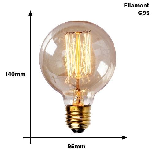 Vintage Hemp Rope Pendant Lamp Base E27 1m 1.5m 2m 2.5m 3m 85-265V Loft Industrial Retro Hanging Edison ST64 G95 Pendant Light