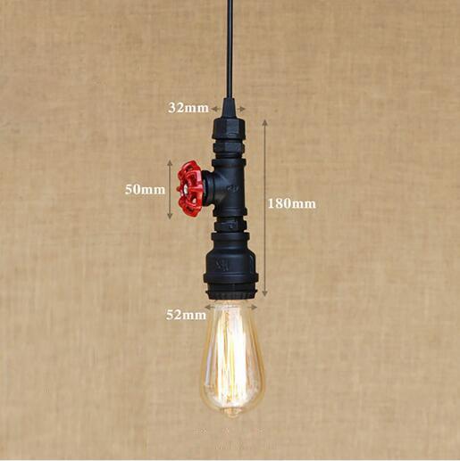 Suspension Industrielle Robinet Noire