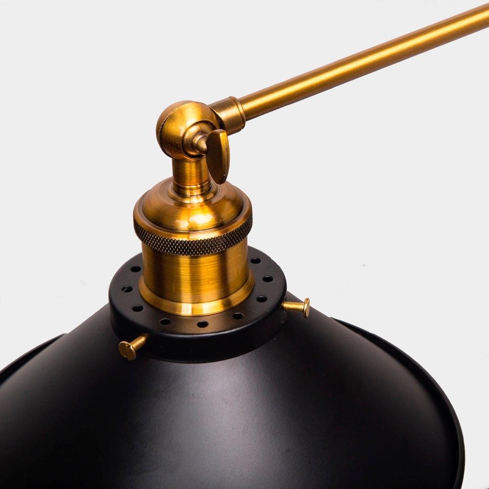 Applique Murale Industrielle Noire 1950