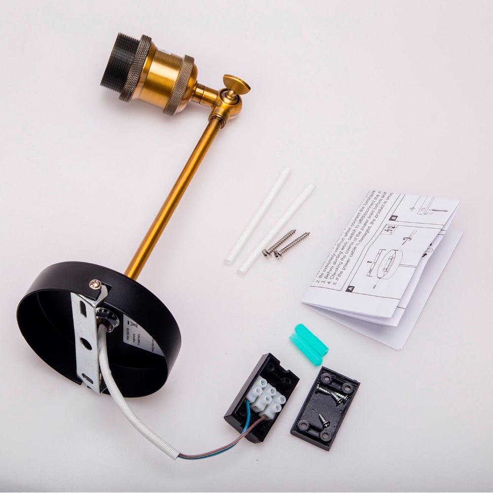 Applique Murale Industrielle Noire 1950